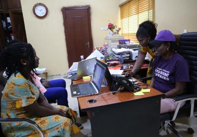 A Student Getting Herself Registered At Her New Hostel