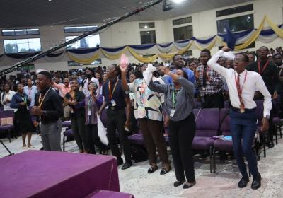 A Cross Section Of Covenant University Students During The Praise Session