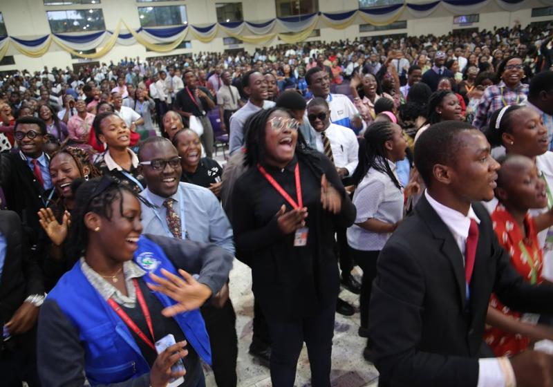 Another Cross Section Of Covenant University Students During A Praise Session