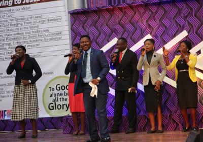 Members Of Faith Tabernacle Choir Leading A High Praise Session