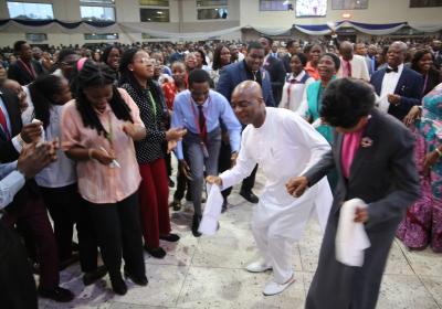 The Chancellor And His Wife Joining Covenant University Students In A Dance