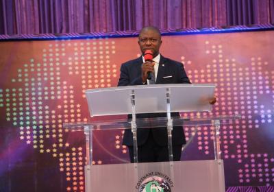 Vice Chancellor Professor Abiodun H. Adebayo Giving His Welcome Remarks