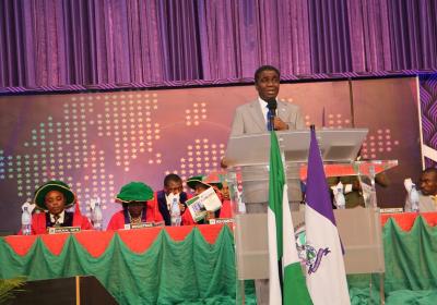 The Pro Chancellor Bishop David Abioye Making His Remarks