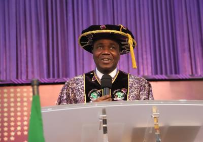 Pro-Chancellor, Bishop David Abioye, making his remarks