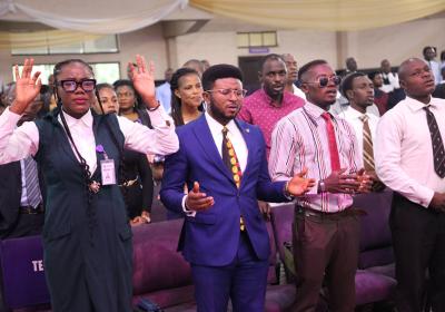 A Cross Section Of Faculty And Staff During The Praise And Worship Session