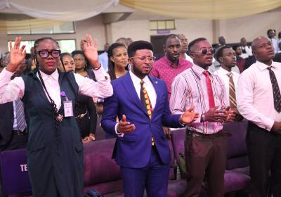 A Cross Section Of Faculty And Staff During The Praise And Worship Session