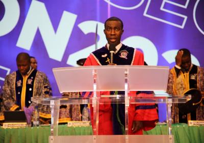 Chaplain Pastor Judah Ola Leading The Opening Prayer