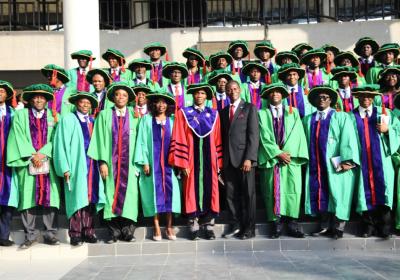 Representative Of The Chancellor Dr David O. Oyedepo Dr Adeniyi Beecroft With Covenant University Senate Members And The 30th Inaugural Lecturer Professor Oluseyi Ajayi After The Lecture