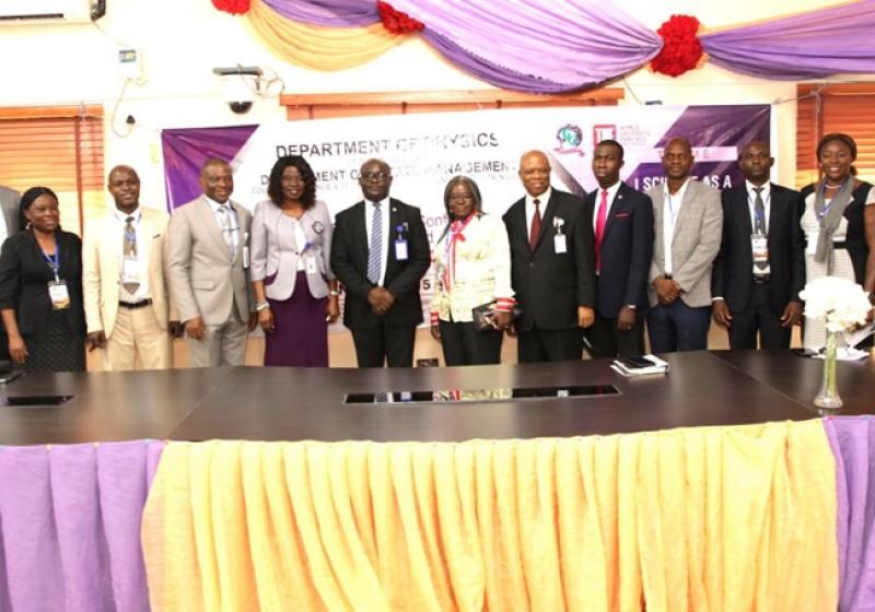 Deputy Vice Chancellor Professor Olujide Adekeye 8th Left Keynote Speaker Professor Abiodun Mary Odukoya With Other Dignitaries At The High Table In A Group Photograph