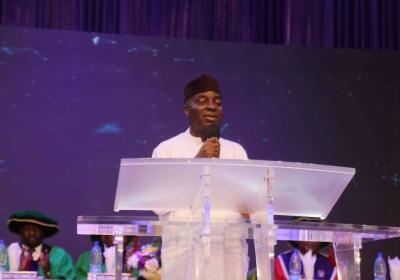The Chancellor Covenant University Dr David Oyedepo Making His Remarks